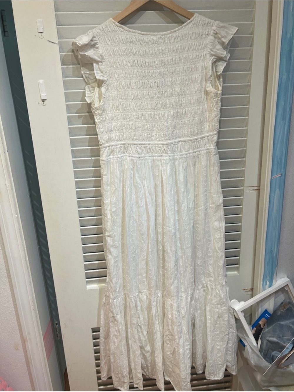 Anthropologie the peregrine dress white small excellent condition - Picture 6 of 7